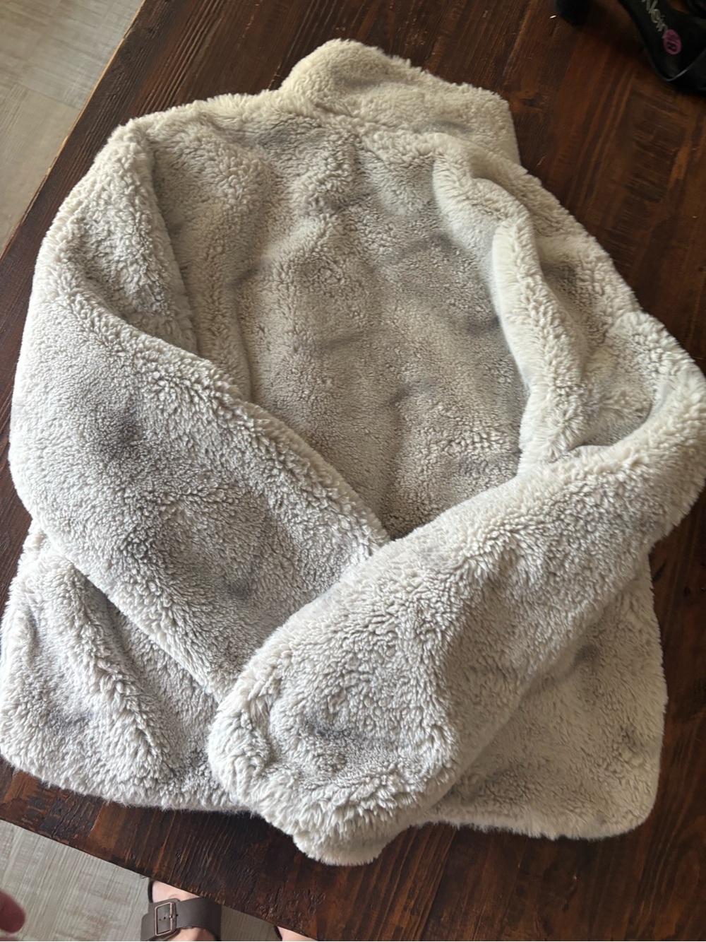 Nike small Cozy Plush Sherpa Jacket - Light Gray purchased at Dicks for $200